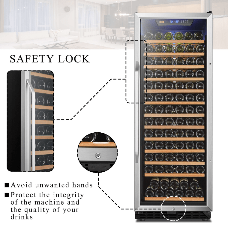 Lanbo 143 Bottle Single Zone Wine Cooler LW155S - Lanbo - Buy at Wine Coolers Online