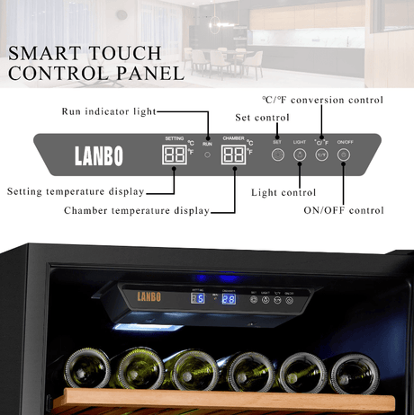 Lanbo 143 Bottle Single Zone Wine Cooler LW155S - Lanbo - Buy at Wine Coolers Online
