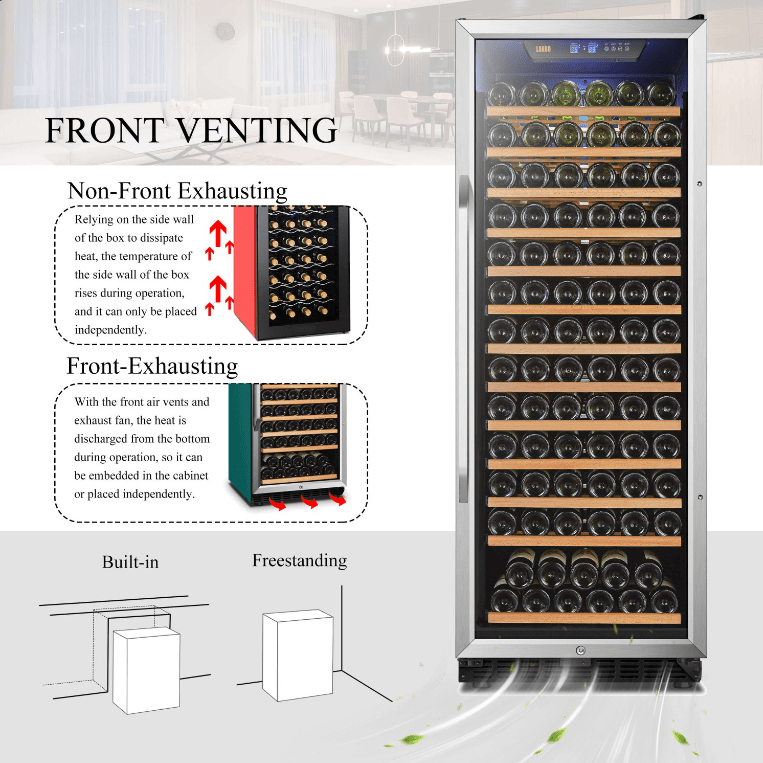 Lanbo 143 Bottle Single Zone Wine Cooler LW155S - Lanbo - Buy at Wine Coolers Online