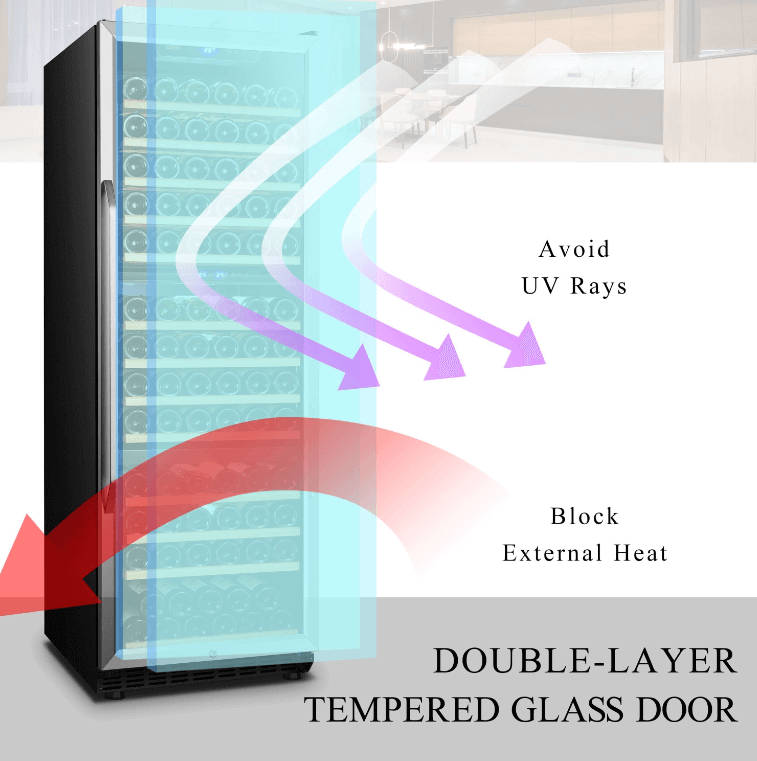 Lanbo 143 Bottle Triple Zone Wine Cooler LW144T - Lanbo - Buy at Wine Coolers Online