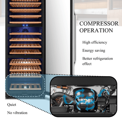 Lanbo 143 Bottle Triple Zone Wine Cooler LW144T - Lanbo - Buy at Wine Coolers Online