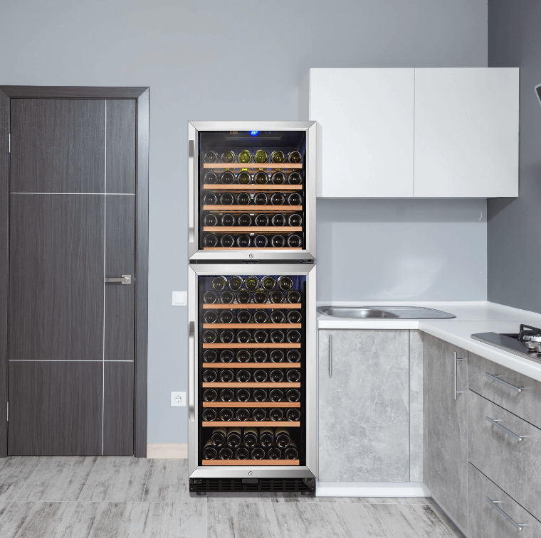 Lanbo 152 Bottle Dual Door Wine Cooler LW162DD - Lanbo - Buy at Wine Coolers Online