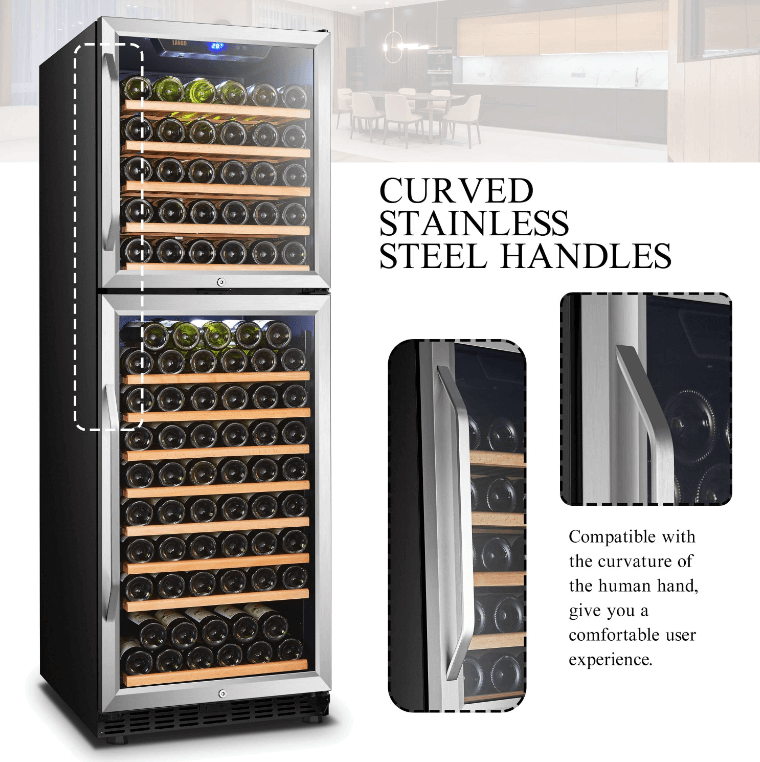 Lanbo 152 Bottle Dual Door Wine Cooler LW162DD - Lanbo - Buy at Wine Coolers Online