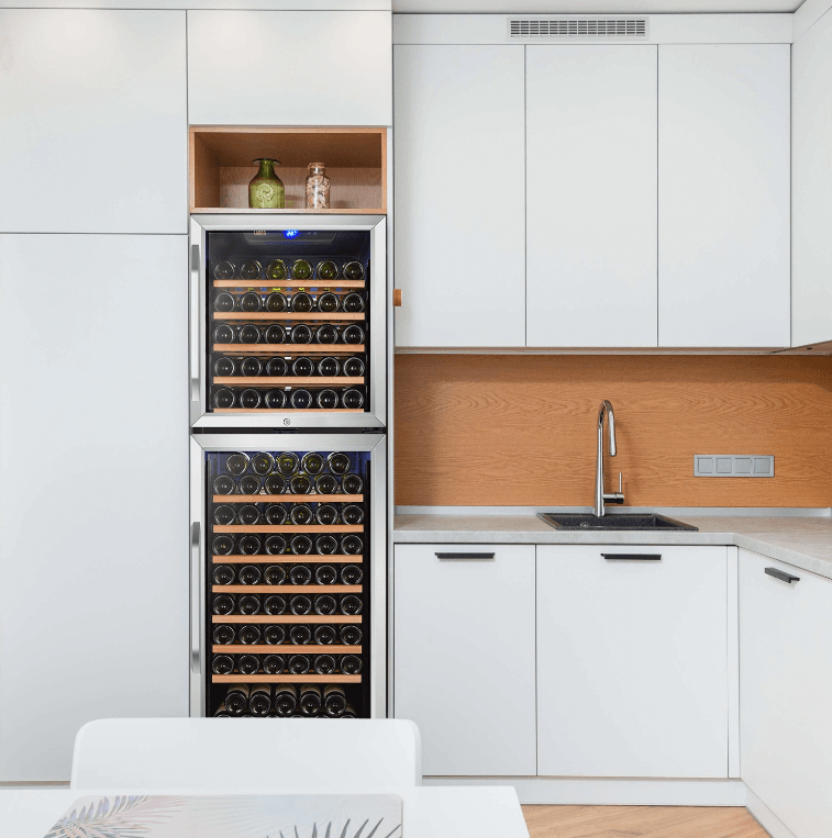 Lanbo 152 Bottle Dual Door Wine Cooler LW162DD - Lanbo - Buy at Wine Coolers Online