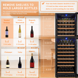 Lanbo 152 Bottle Dual Door Wine Cooler LW162DD - Lanbo - Buy at Wine Coolers Online