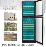 Lanbo 152 Bottle Dual Door Wine Cooler LW162DD - Lanbo - Buy at Wine Coolers Online