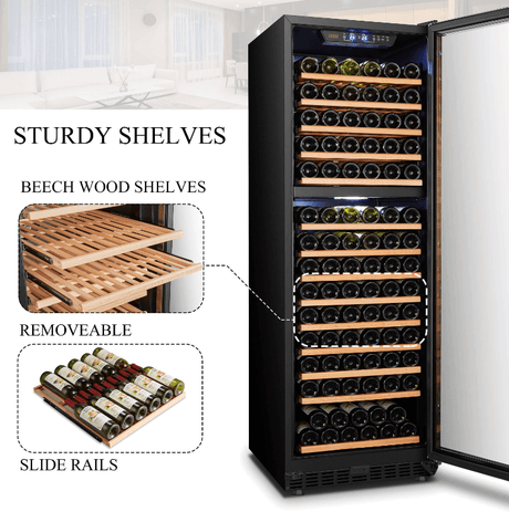 Lanbo 154 Bottle Dual Zone Wine Cooler LW165D - Lanbo - Buy at Wine Coolers Online