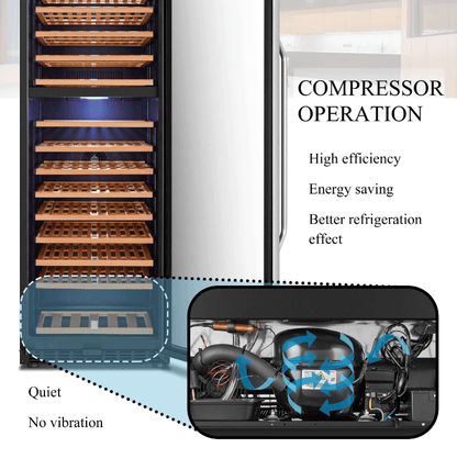 Lanbo 154 Bottle Dual Zone Wine Cooler LW165D - Lanbo - Buy at Wine Coolers Online