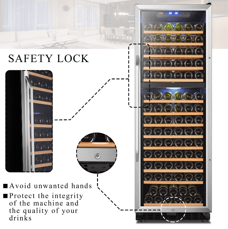 Lanbo 154 Bottle Dual Zone Wine Cooler LW165D - Lanbo - Buy at Wine Coolers Online