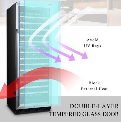 Lanbo 154 Bottle Dual Zone Wine Cooler LW165D - Lanbo - Buy at Wine Coolers Online