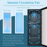 Lanbo 20 Inch 64 Bottle Dual Zone Freestanding Wine Cooler - LW80D - Lanbo - Buy at Wine Coolers Online