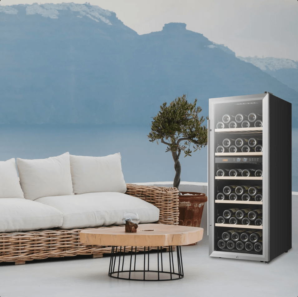 Lanbo 20 Inch 64 Bottle Dual Zone Freestanding Wine Cooler - LW80D - Lanbo - Buy at Wine Coolers Online