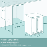 Lanbo 24 Inch Wine and Beverage Cooler - LB36BD - Lanbo - Buy at Wine Coolers Online