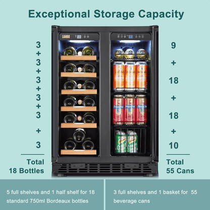 Lanbo 24 Inch Wine and Beverage Cooler - LB36BD - Lanbo - Buy at Wine Coolers Online