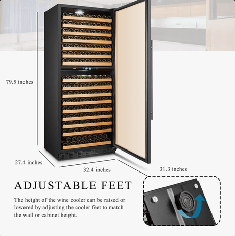 Lanbo 287 Bottle Dual Zone Wine Cooler - LW306D - Lanbo - Buy at Wine Coolers Online