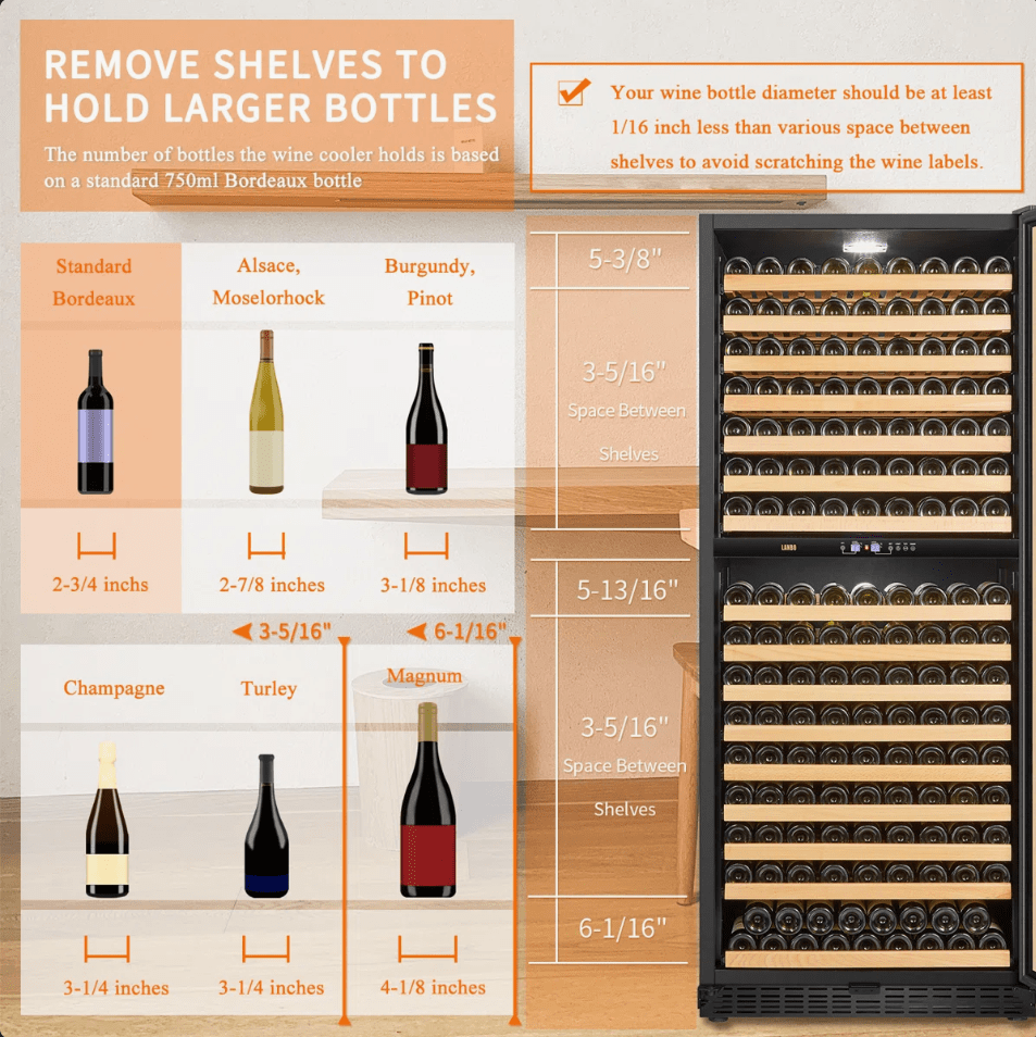 Lanbo 287 Bottle Dual Zone Wine Cooler - LW306D - Lanbo - Buy at Wine Coolers Online