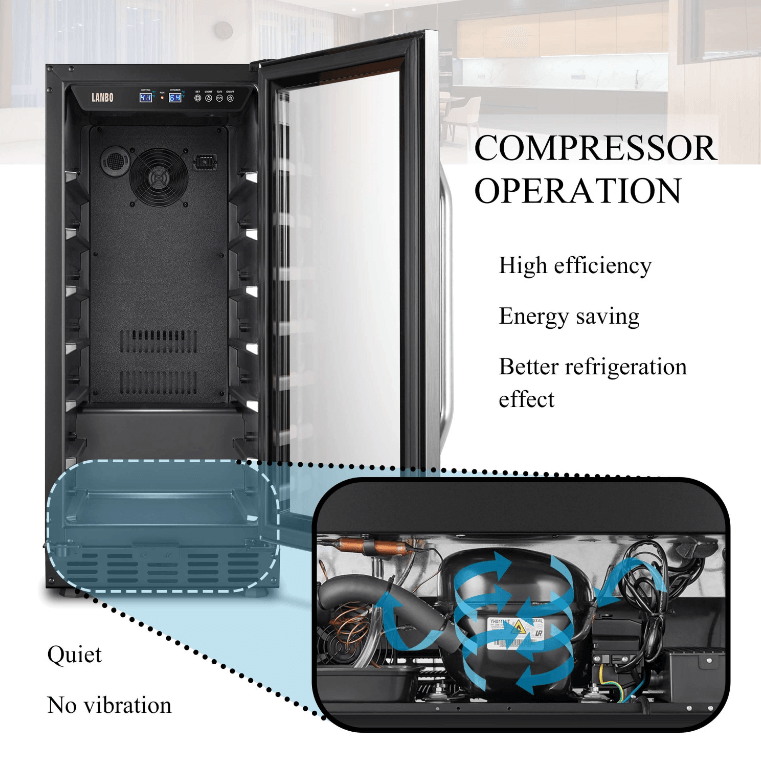 Lanbo 31 Bottle Single Zone Wine Cooler LW33S - Lanbo - Buy at Wine Coolers Online