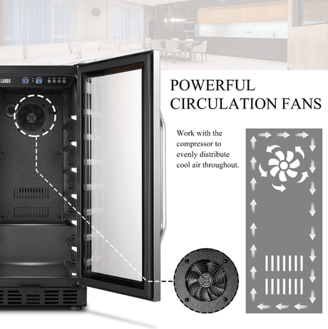 Lanbo 31 Bottle Single Zone Wine Cooler LW33S - Lanbo - Buy at Wine Coolers Online