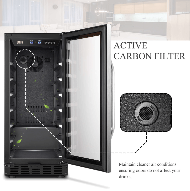 Lanbo 31 Bottle Single Zone Wine Cooler LW33S - Lanbo - Buy at Wine Coolers Online