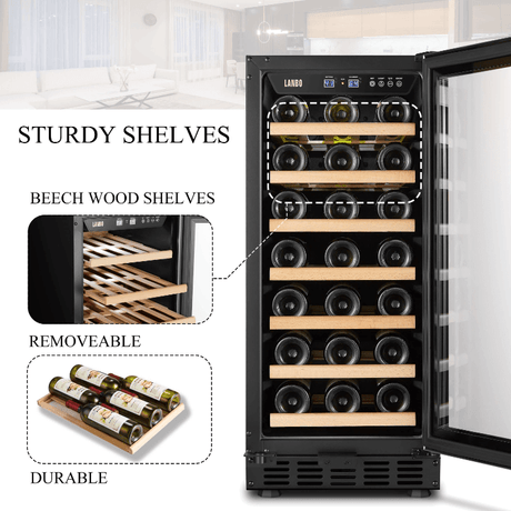 Lanbo 31 Bottle Single Zone Wine Cooler LW33S - Lanbo - Buy at Wine Coolers Online
