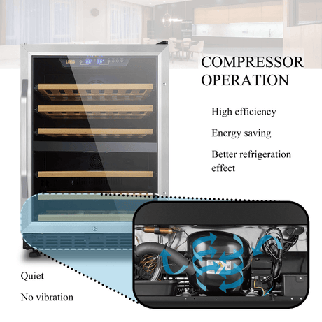 Lanbo 44 Bottle Dual Zone Wine Cooler LW46D - Lanbo - Buy at Wine Coolers Online