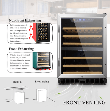 Lanbo 44 Bottle Dual Zone Wine Cooler LW46D - Lanbo - Buy at Wine Coolers Online