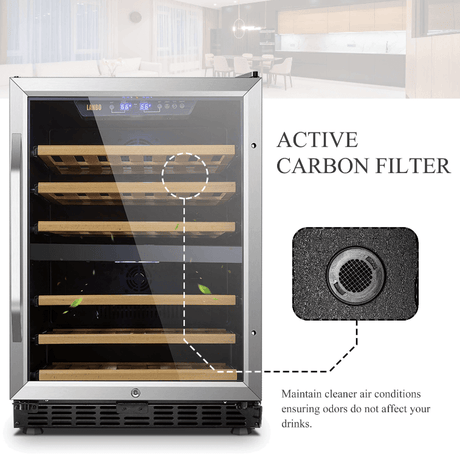 Lanbo 44 Bottle Dual Zone Wine Cooler LW46D - Lanbo - Buy at Wine Coolers Online