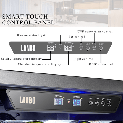 Lanbo 51 Bottle Single Zone Wine Cooler LW52S - Lanbo - Buy at Wine Coolers Online