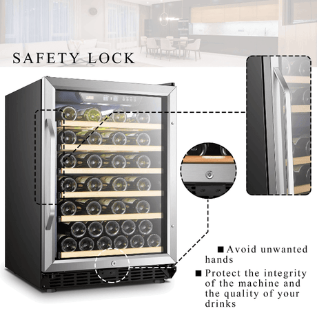 Lanbo 51 Bottle Single Zone Wine Cooler LW52S - Lanbo - Buy at Wine Coolers Online