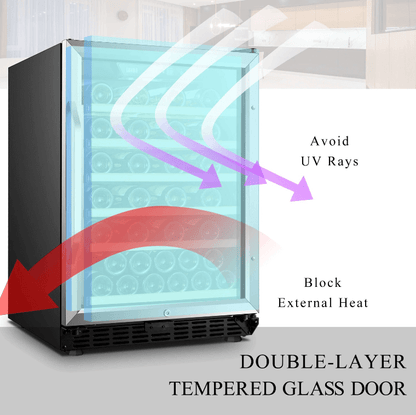 Lanbo 51 Bottle Single Zone Wine Cooler LW52S - Lanbo - Buy at Wine Coolers Online