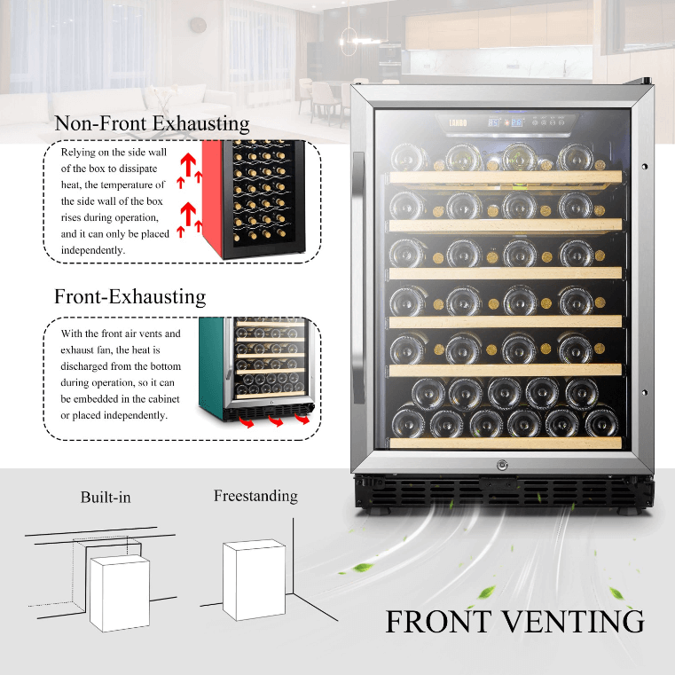 Lanbo 51 Bottle Single Zone Wine Cooler LW52S - Lanbo - Buy at Wine Coolers Online
