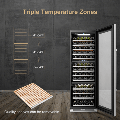 Lanbopro 143 Bottle Triple Zone Wine Cooler LP168T - Lanbo - Buy at Wine Coolers Online