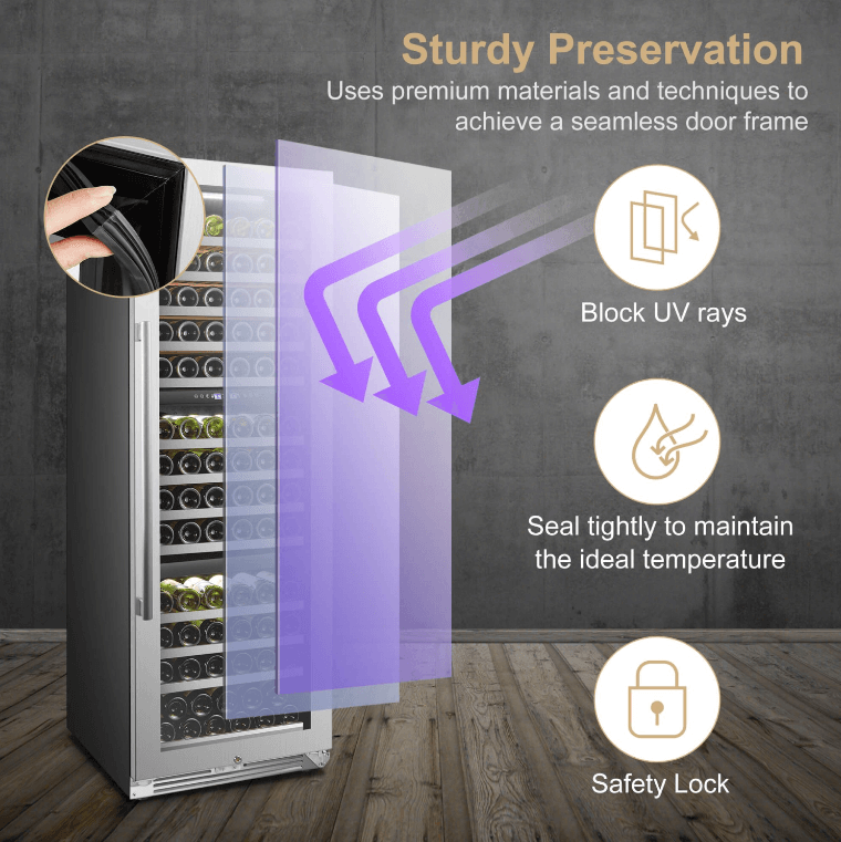 Lanbopro 143 Bottle Triple Zone Wine Cooler LP168T - Lanbo - Buy at Wine Coolers Online