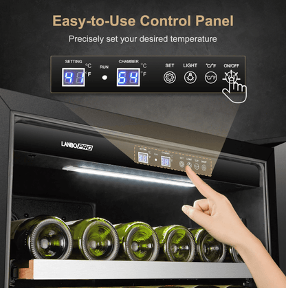 Lanbopro 164 Bottle Single Zone Wine Cooler LP168S - Lanbo - Buy at Wine Coolers Online