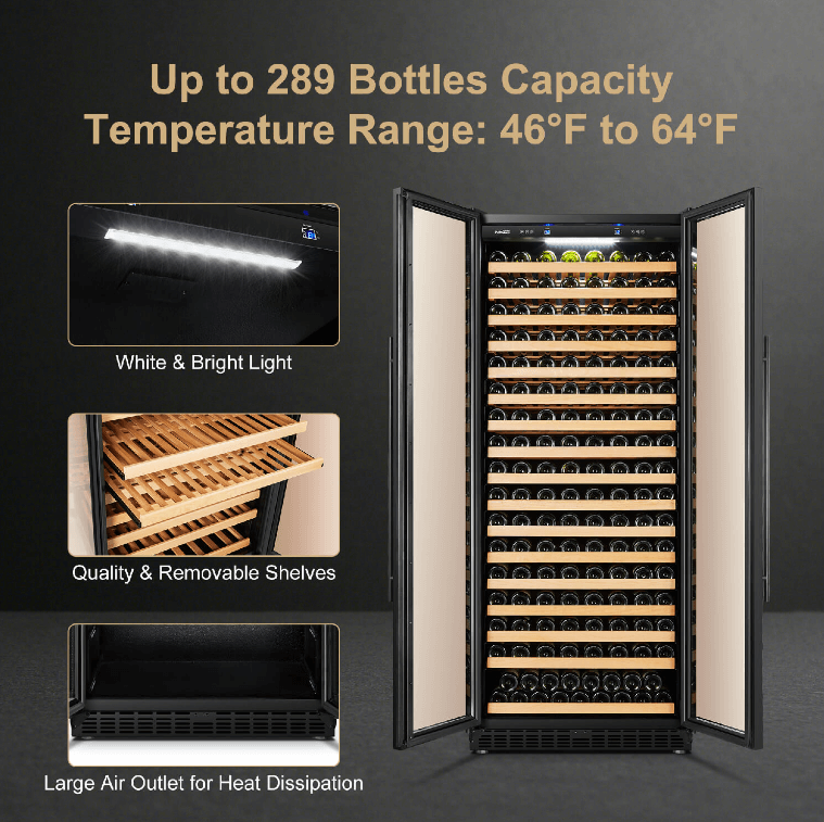 Lanbopro 257 Bottle Single Zone Wine Cooler LP328S - Lanbo - Buy at Wine Coolers Online