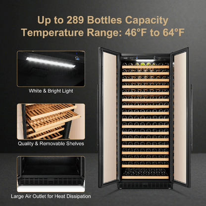 Lanbopro 257 Bottle Single Zone Wine Cooler LP328S - Lanbo - Buy at Wine Coolers Online