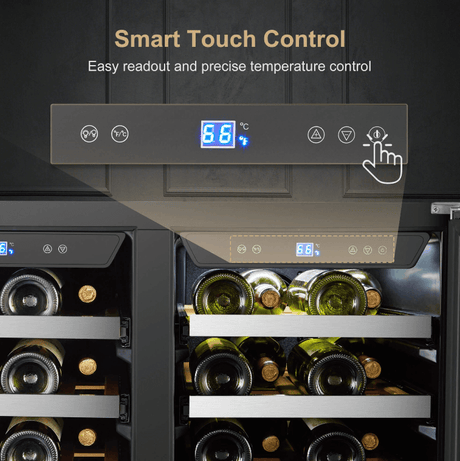 Lanbopro 52 Bottle Dual Door Wine Cooler LP66D - Lanbo - Buy at Wine Coolers Online