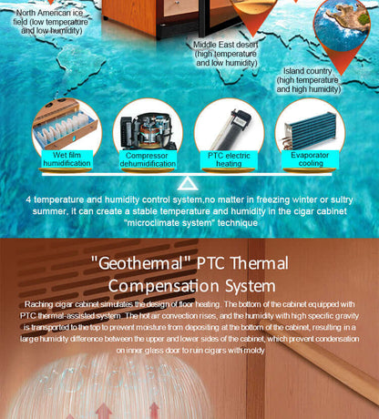 Raching Climate Controlled Cigar Humidor C150A - Raching - Buy at Wine Coolers Online