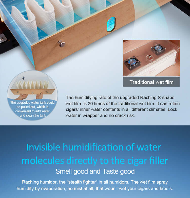 Raching Climate Controlled Cigar Humidor C230A - Raching - Buy at Wine Coolers Online