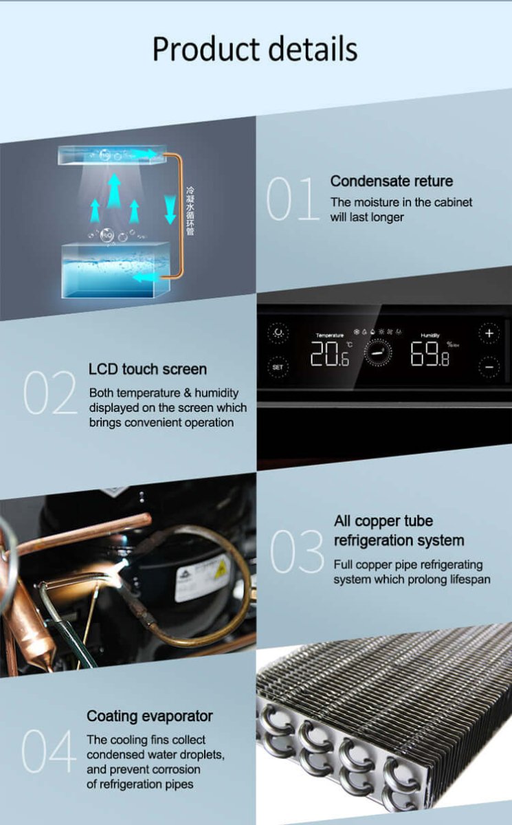 Raching Climate Controlled Cigar Humidor C330A - Raching - Buy at Wine Coolers Online