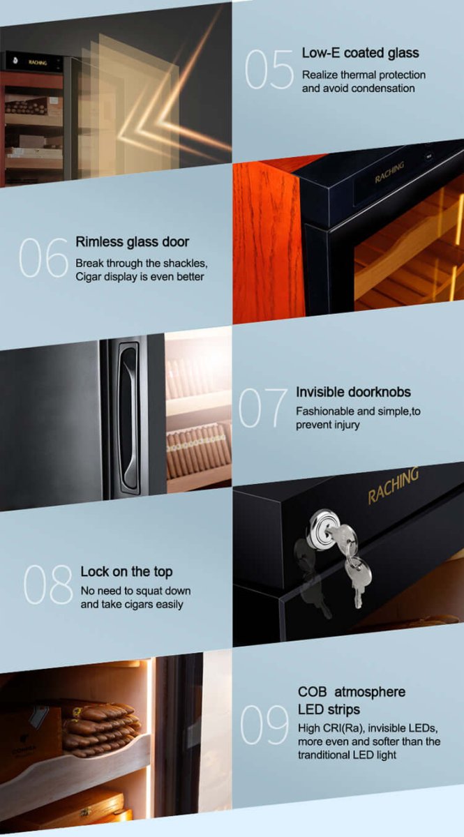 Raching Climate Controlled Cigar Humidor C330A - Raching - Buy at Wine Coolers Online