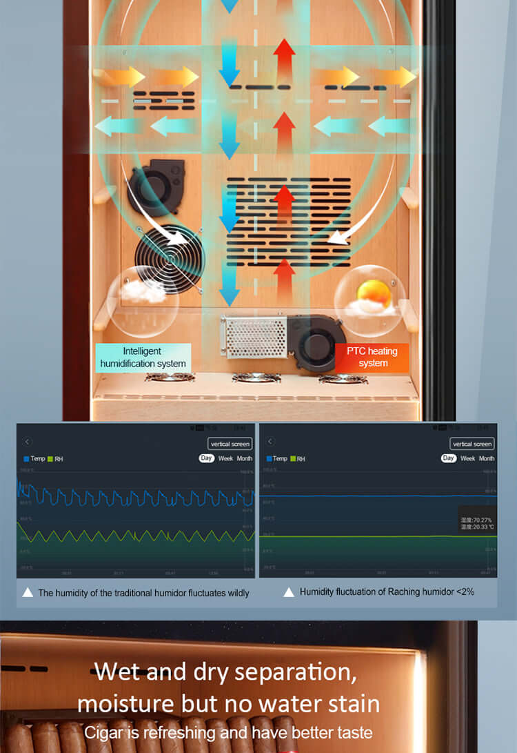 Raching Climate Controlled Cigar Humidor C380A - Raching - Buy at Wine Coolers Online