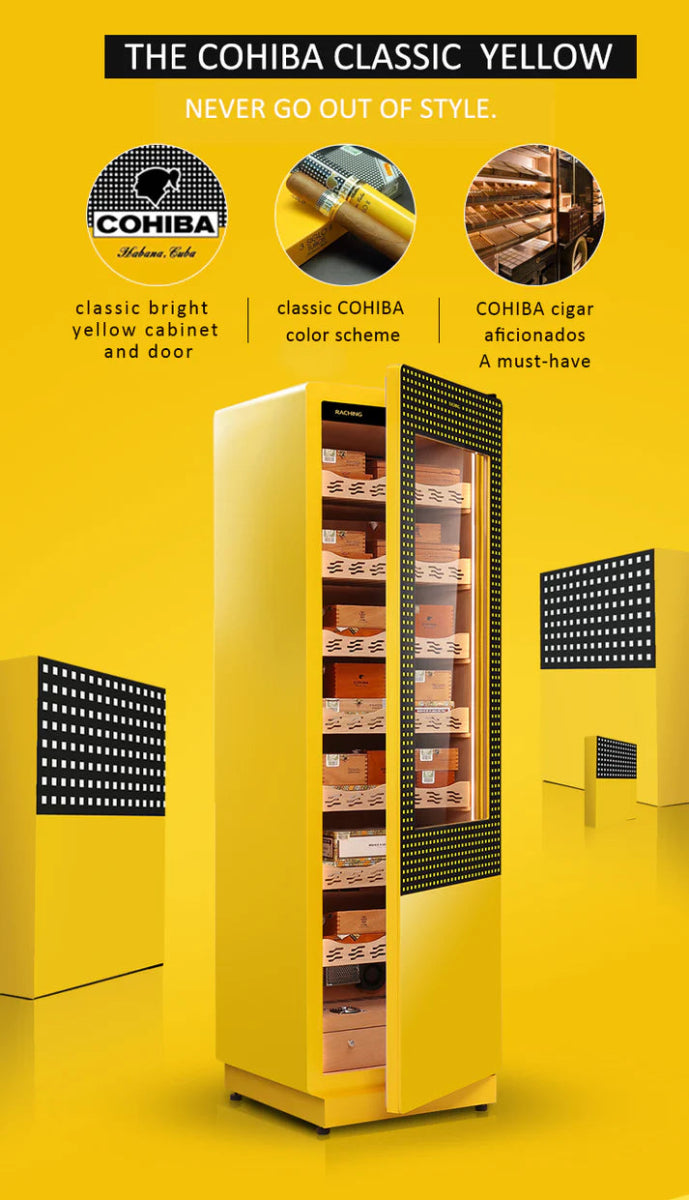 Raching COH300A Premium Oak Cigar Humidor Cabinet | 1100+ Cigars - Raching - Buy at Wine Coolers Online