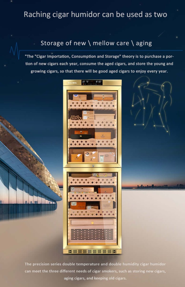 Raching MON3800B Precision Climate Controlled Cigar Humidor Cabinet - Raching - Buy at Wine Coolers Online