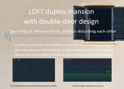 Raching MON3800B Precision Climate Controlled Cigar Humidor Cabinet - Raching - Buy at Wine Coolers Online