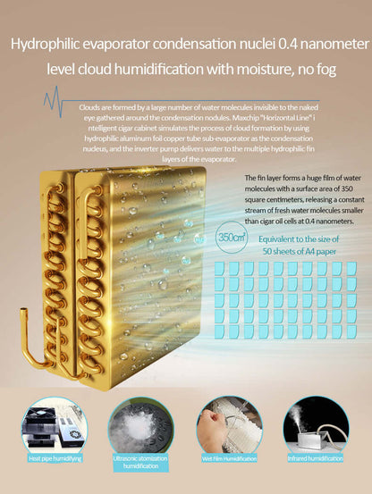 Raching MON3800B Precision Climate Controlled Cigar Humidor Cabinet - Raching - Buy at Wine Coolers Online