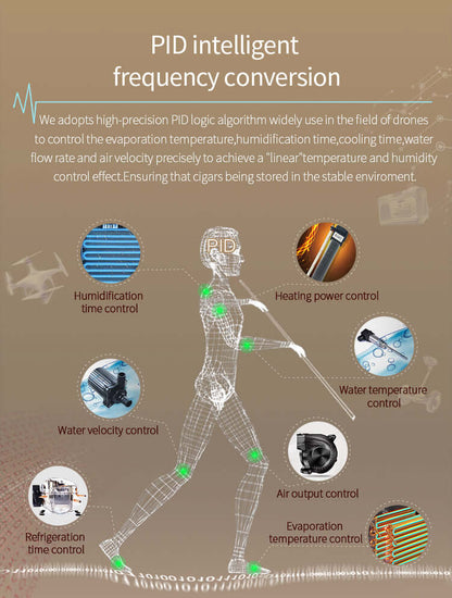 Raching MON3800B Precision Climate Controlled Cigar Humidor Cabinet - Raching - Buy at Wine Coolers Online