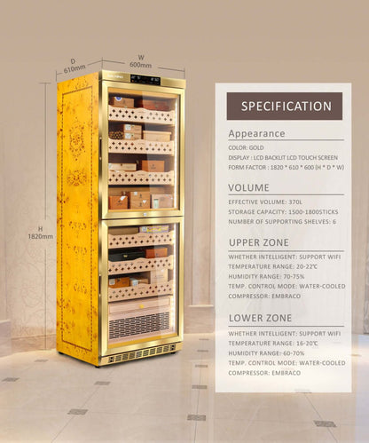 Raching MON3800B Precision Climate Controlled Cigar Humidor Cabinet - Raching - Buy at Wine Coolers Online