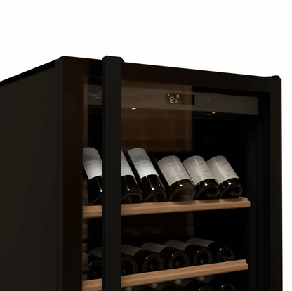 Transtherm Ermitage Glass Black Single Zone 182 Bottle Wine Cooler - Transtherm - Buy at Wine Coolers Online