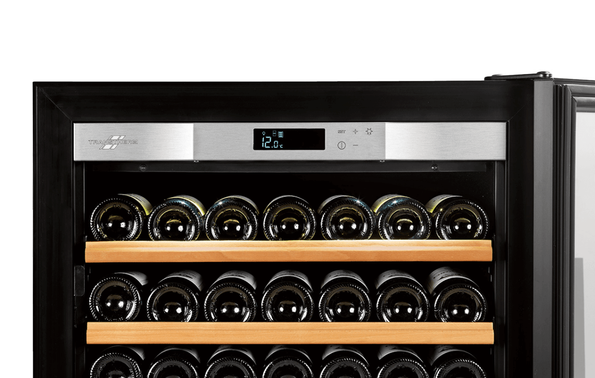 Transtherm Ermitage Glass Black Single Zone 182 Bottle Wine Cooler - Transtherm - Buy at Wine Coolers Online